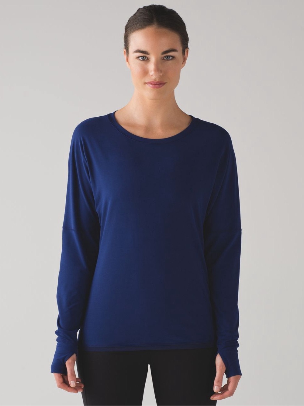 Lululemon Sz M Gear Up Long Sleeves Tee Shirt In Hero Blue